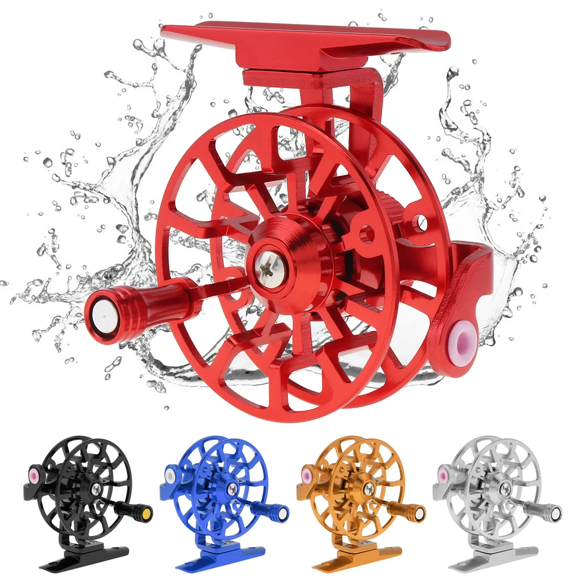 

Full Aluminum Alloy Ice Fishing Reels Ultralight Former Winter Hollow Wire Cup Fly Fishing Tackle Gear for Carp