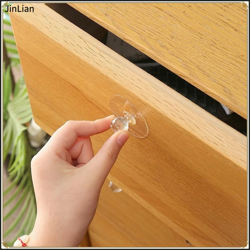 Cabinet Door Handle Without Punching And Sticking Self-adhesive Sliding Door Cabinet Drawer Wardrobe Glass Window Door Handle