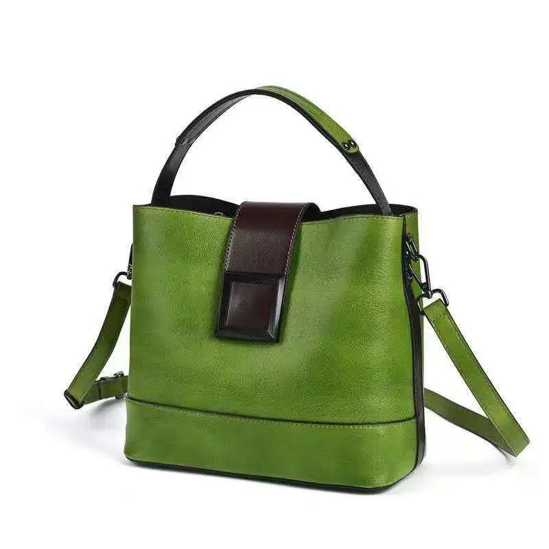 

2026 Fashionable genuine leather retro crossbody women's bag high-quality multi-functional large-capacity single-shoulder bag