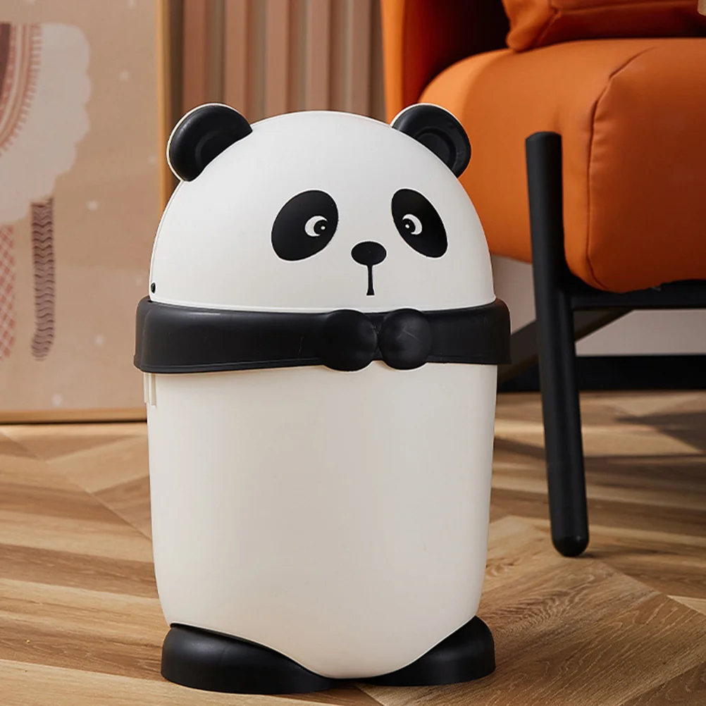 

Panda Trash Can Vanity Waste Bin Garbage With Lid Bathroom Car Fashionable Cute Office