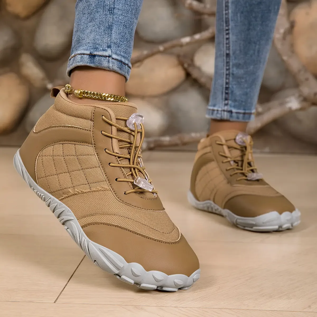 

Casual Short Boots for Women Autumn Ankle Boots, Luxurious and Comfortable Women Barefoot Sports Shoes Elegant Women's Boots