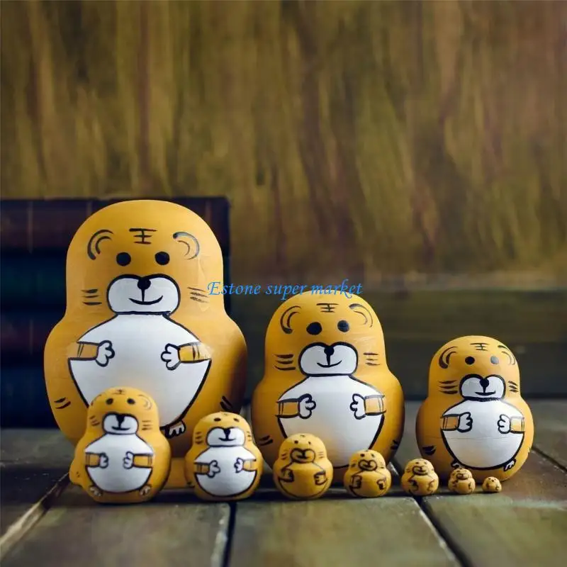 090B Boneka Bersarang Rusia 10 Lapis Kerajinan Tangan Anak-anak Mainan Susun Boneka Koleksi