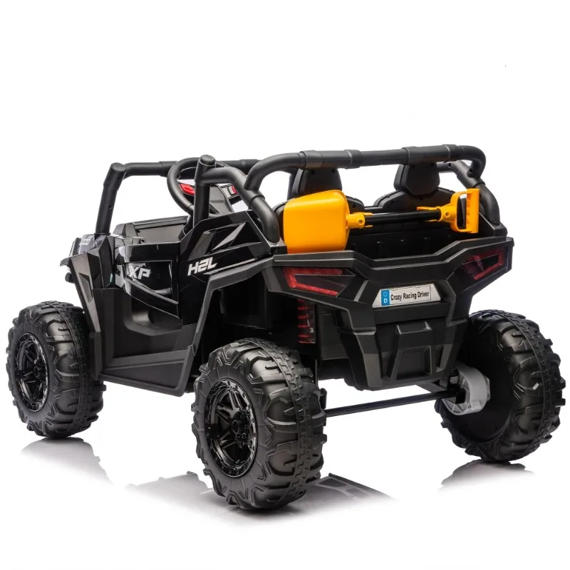 24V XL 2-Seater Kids Ride-On UTV Four-Wheel Suspension LED Headlights,Power Display, Bluetooth,Built-in Music For age 3+