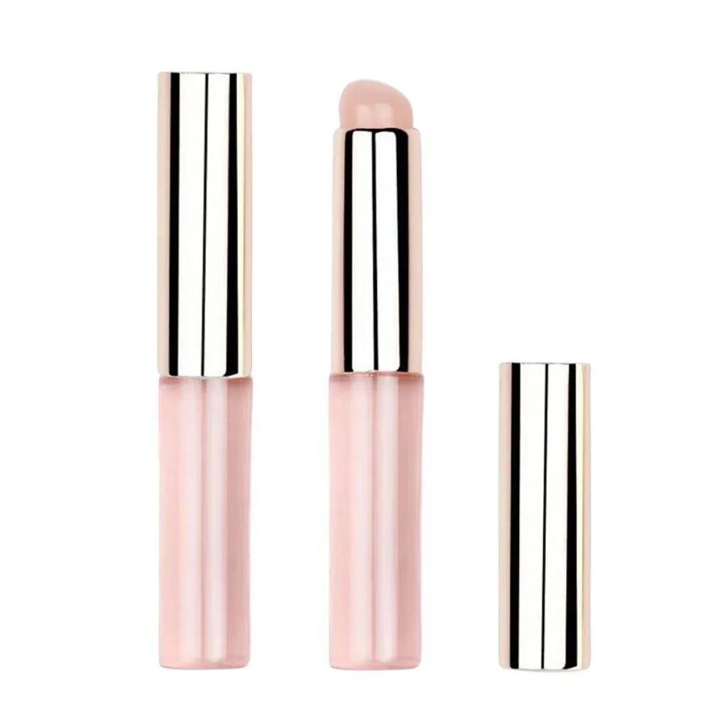 Round Head Silicone Lip Brush with Cover No Broken Lipstick Brush Angled Concealer Brush Lip Gloss Upgrade