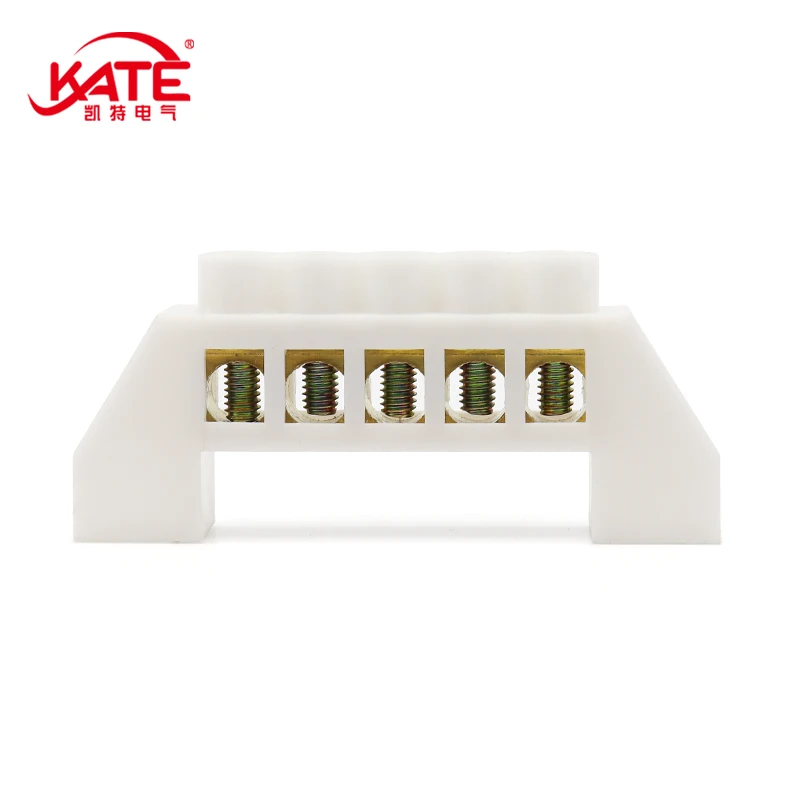 DIN Rail Terminal Block Bridge Type Neutral Ground 5/7/10/12 Hole Distribution Box Neutral Terminal Block Electrical Connector