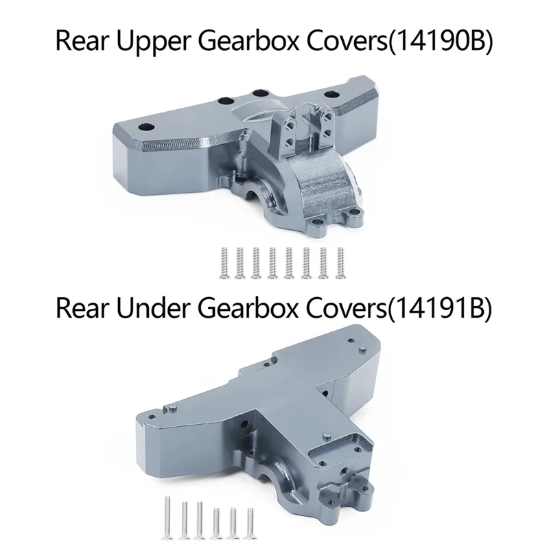 SQPP-For 1/14 MJX 14210 14209 الخلفي العلوي تحت علبة التروس يغطي التفاضلية غطاء علبة RC ترقية قطع غيار السيارات