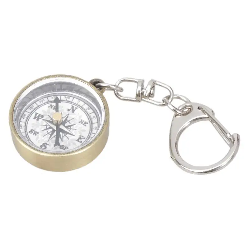 652F 열쇠 고리 생존 나침반 하이킹 캠핑 야외 모험을위한 방수 나침반