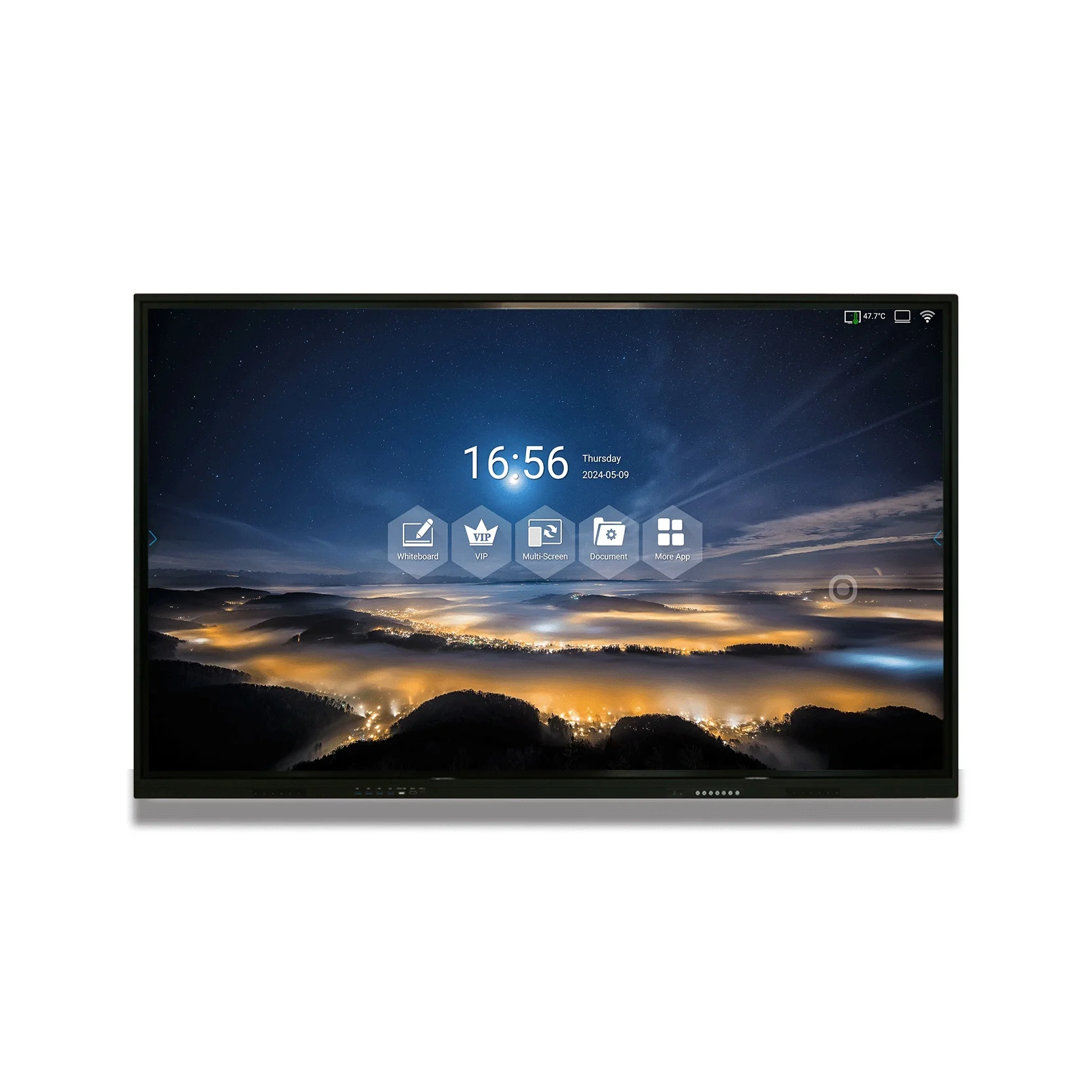55'' All-In-One Interactive Whiteboard Conference Electronic Teaching Machine With 4K Touch Screen White