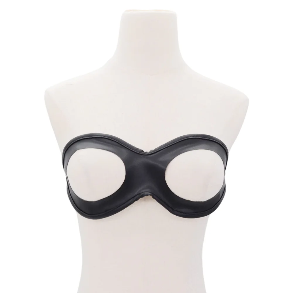 BDSM Open Bra Toy Woman Nipple Harness Sex Toys PU Leather Lingerie Couple Foreplay Bra Flirt Sex Lingeries Adjustable - Image 5
