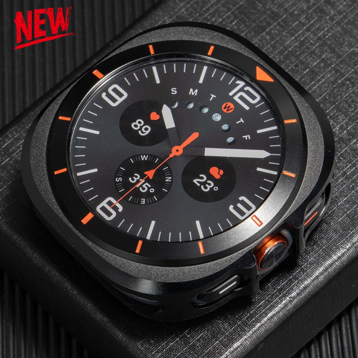 Hülle für Samsung Galaxy Watch Ultra 2025/7 47 mm Metall + PC-Stoßstange mit Skala für Galaxy Ultra 47 mm Schutzhülle