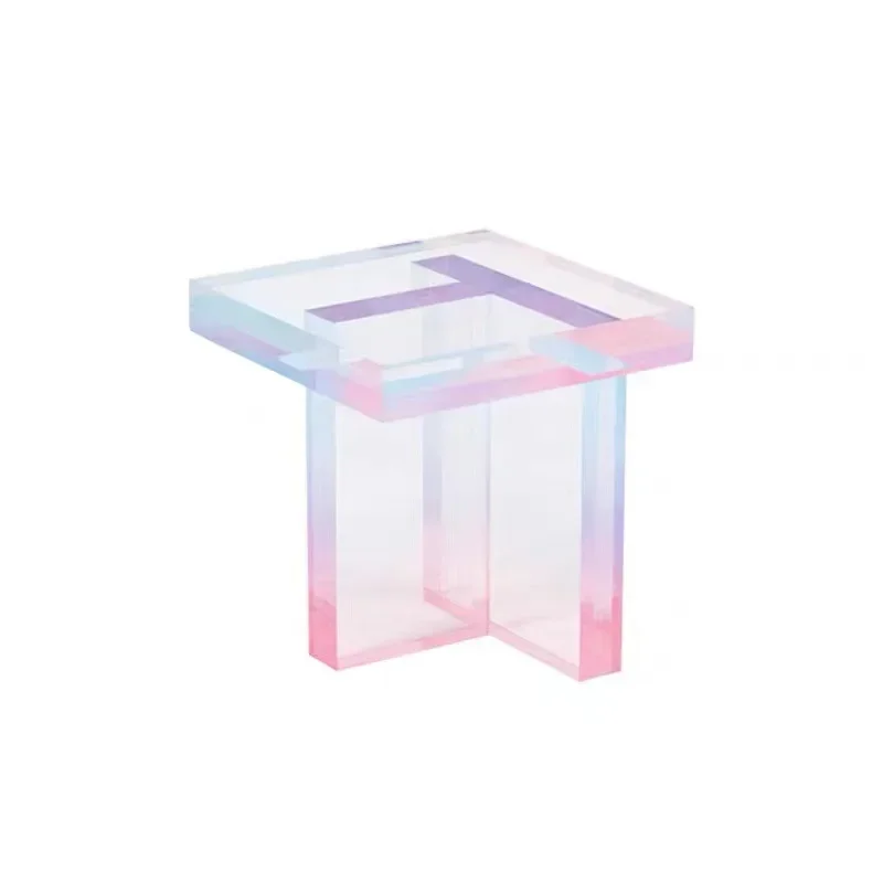 

Мобильный акриловый стол для завтрака, консоль, скандинавский прозрачный центр, журнальные столики, туалетный столик, реквизит для фотосессии, мебель для дома