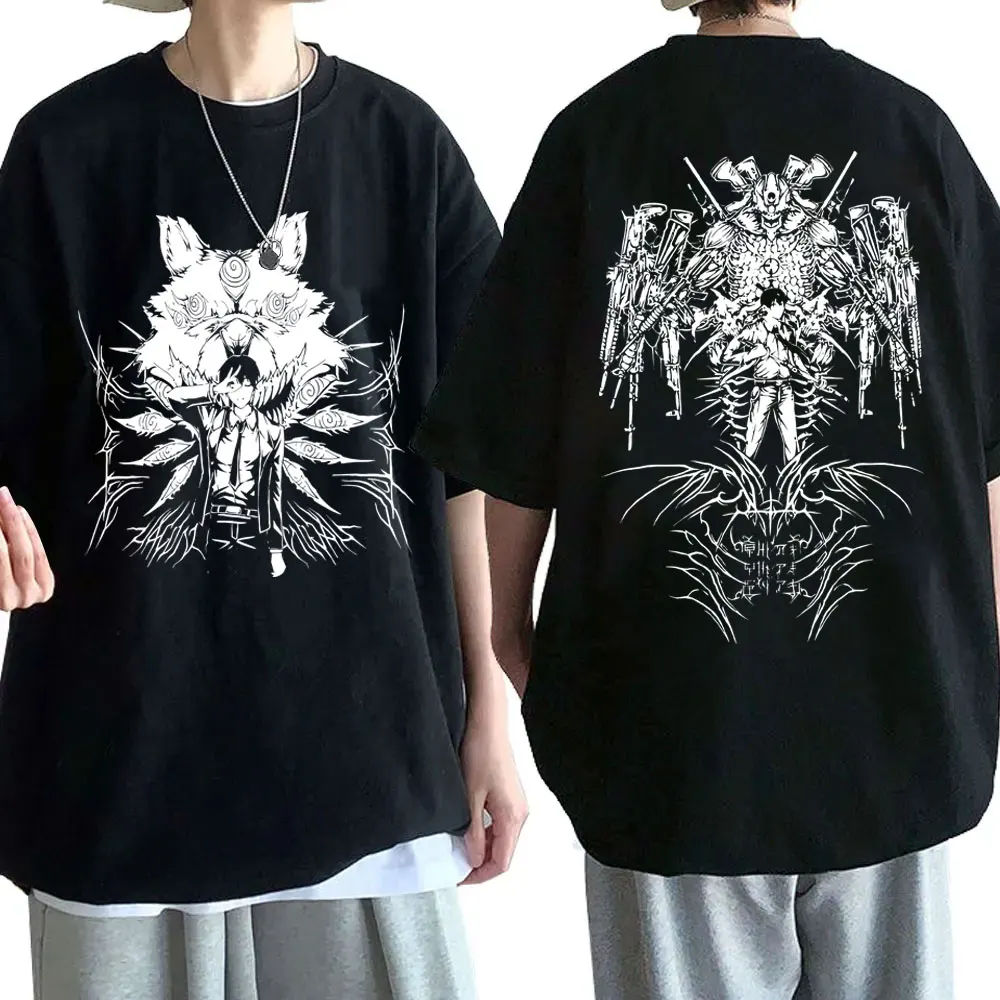 

Hot Sale Anime Chainsaw Man T-shirt Hayakawa Aki Fox Devil Kon Graphic Streetwear Men Women Manga Casual Oversized T Shirts Tops