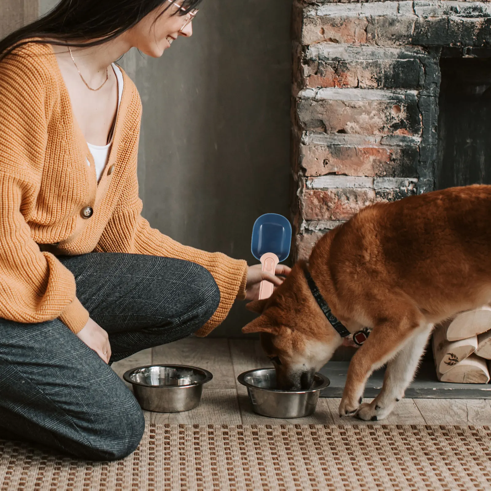 

Small Plastic Pet Food Scoop Sturdy Multi-Purpose Cat Dog Feeding Spoon Convenient Food Measuring Scoop Pet Supply