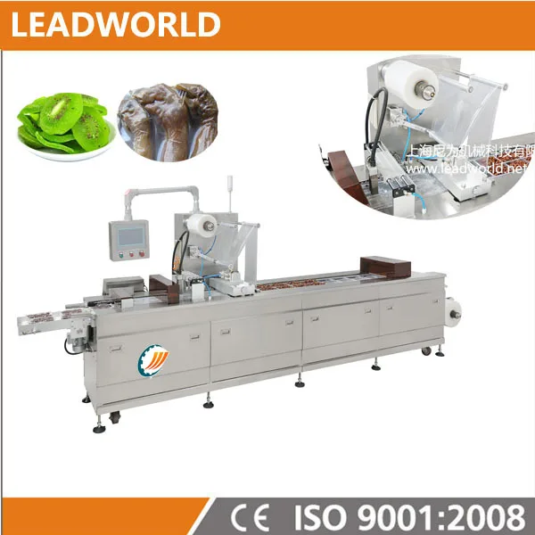 Leadworld Automatic Plastic Cup Vacuum Sealing Machine Auto Thermoforming Vacuum Packing Machine for Fruits