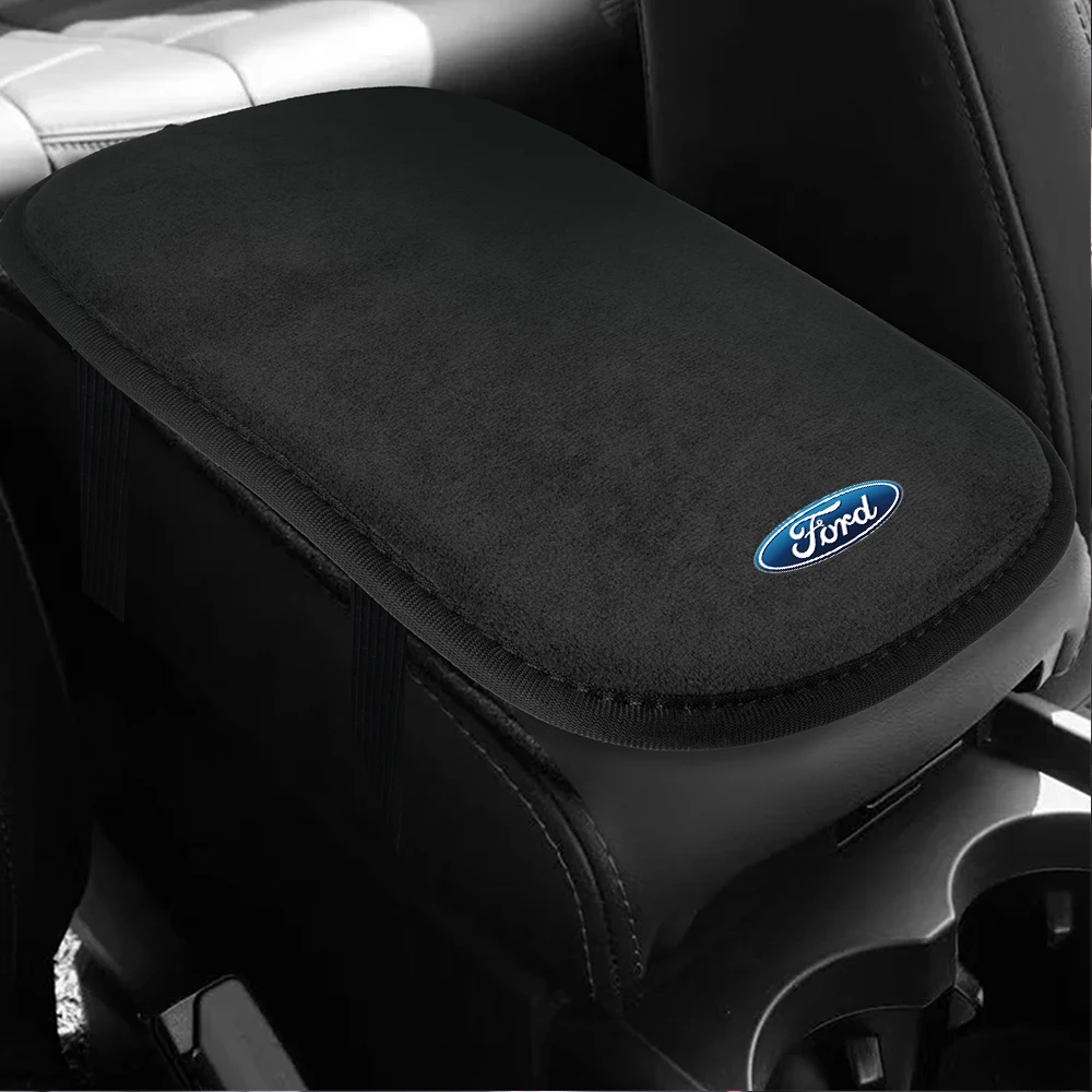 Car Accessories Suede Armrest Mat Arm Rest Protection Cushion For Ford Fiesta Focus 2 mk3 Mondeo mk4 Mustang Ranger Kuga etc