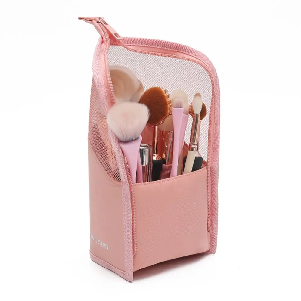 

Holder Storage Pouch Zipper Toiletry Bag Makeup Pouch Travel Organizer Stand Cosmetic Bag