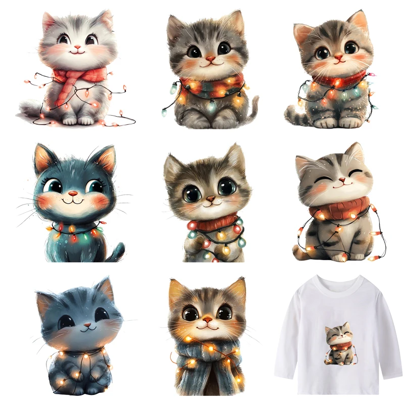 15cm Festival Celebration Lantern Cat Cute Animal Children's Clothing Ironing Patch Canvas Bag Creative Gift DIY Accessories