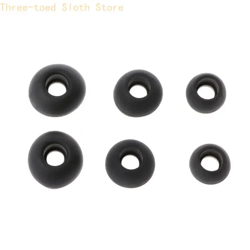 24 stuks siliconen oor knoppen gels oortips s/voor m/l corded headset voor earpads e74a