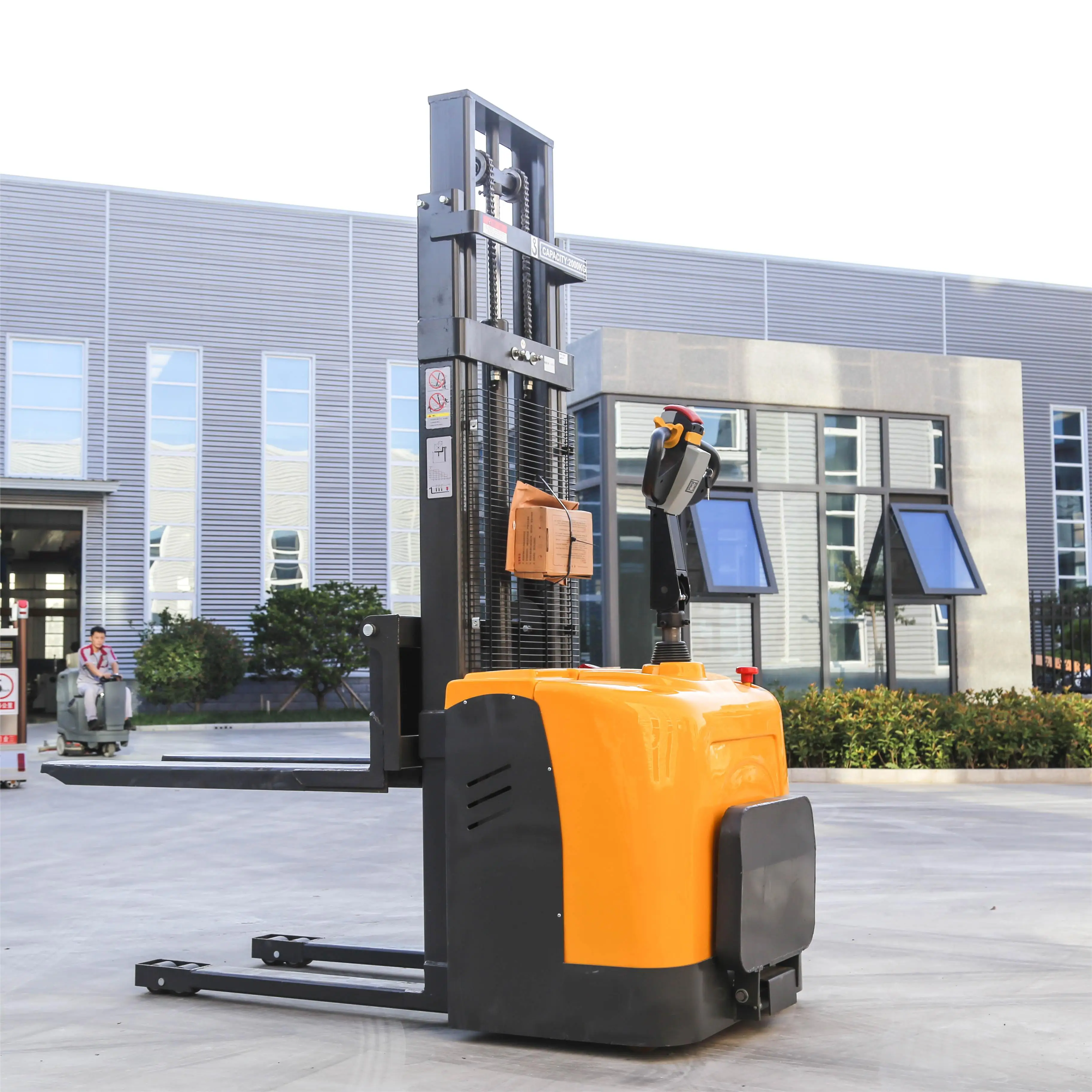 

Full Electric Pallet Portable Stacker Forklift Hand 1000kg Self Lift Stacker All Terrain 2ton Electric Stacker 4 Meter