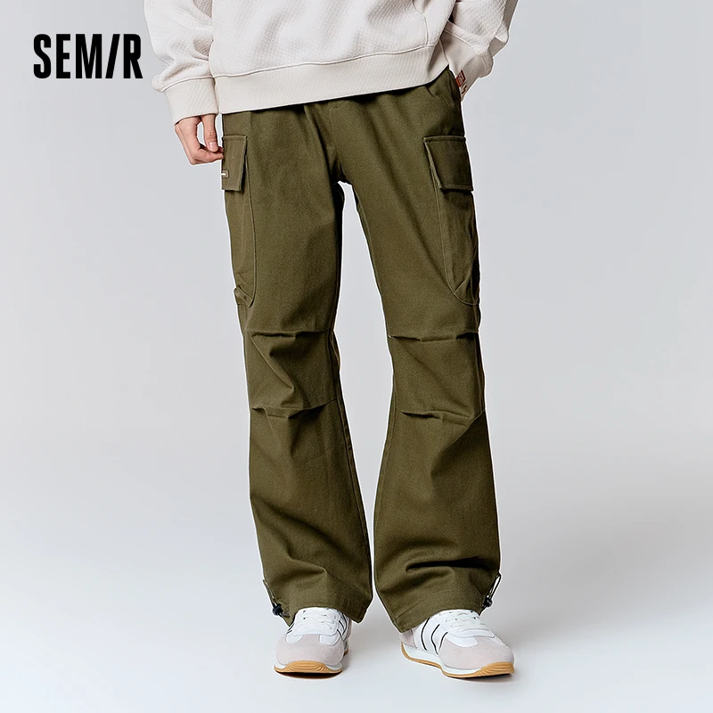 Semir Casual Pants Men 2023 Winter New Classic Workwear Brushed Comfortable Warm Fashion Loose Straight Trousers