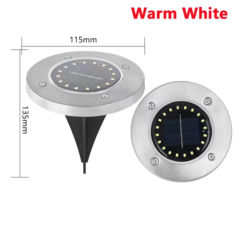 super-cheese 8/20LED Solar Power Disk Licht Outdoor Garten Solar U-licht Deck Licht Scheinwerfer Begraben Solar Led Lampe Garten decor 3