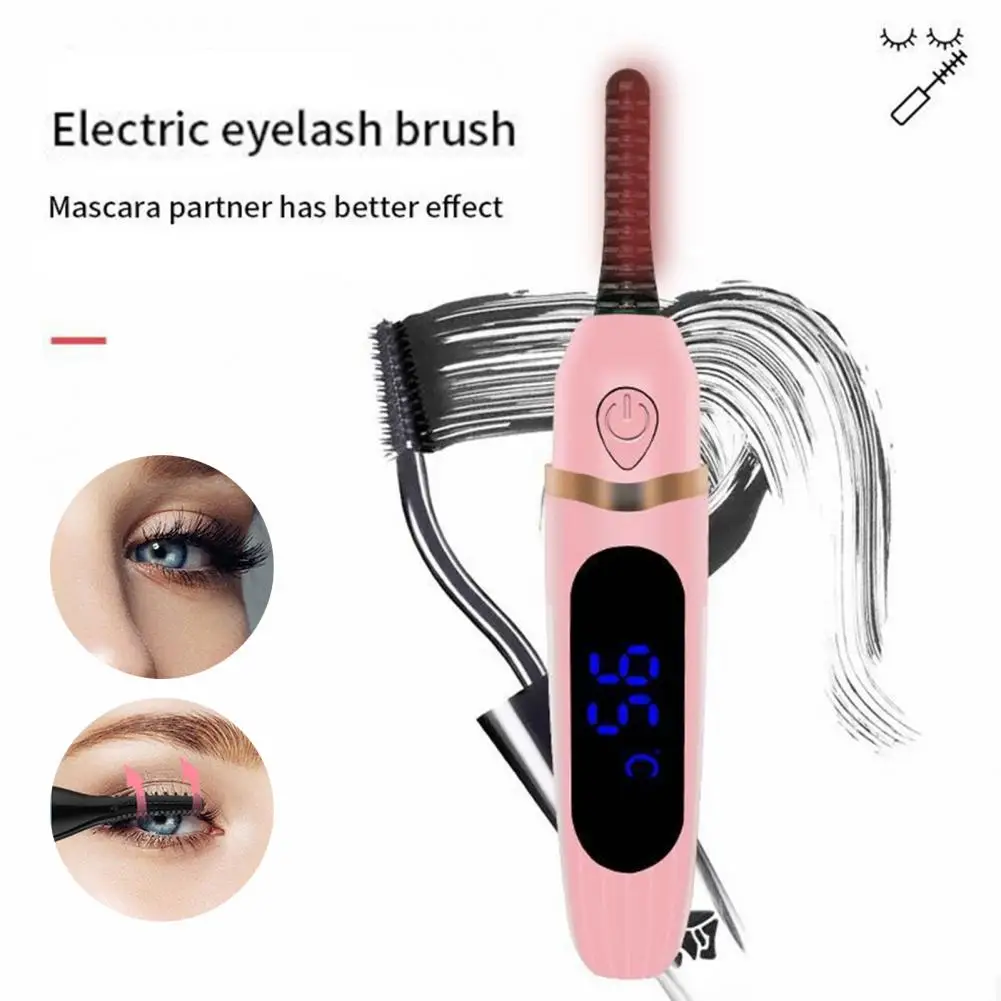 1 Set Simple Operation Heated Eyelash Curler Anti-scald Eyelash Curling Tool Digital Display Temperature Control