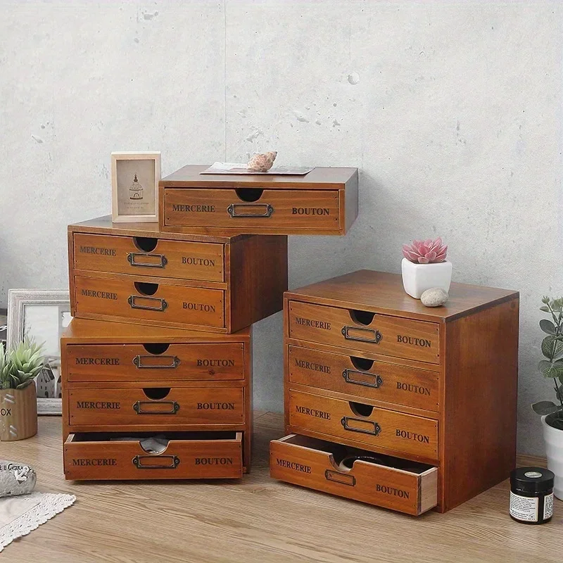Aktenschrank aus Holz mit 4 Schubladen – Schreibtisch-Literatur-Organizer mit Schubladen, Aufbewahrungseinheit für das Heimbüro für Dokumente