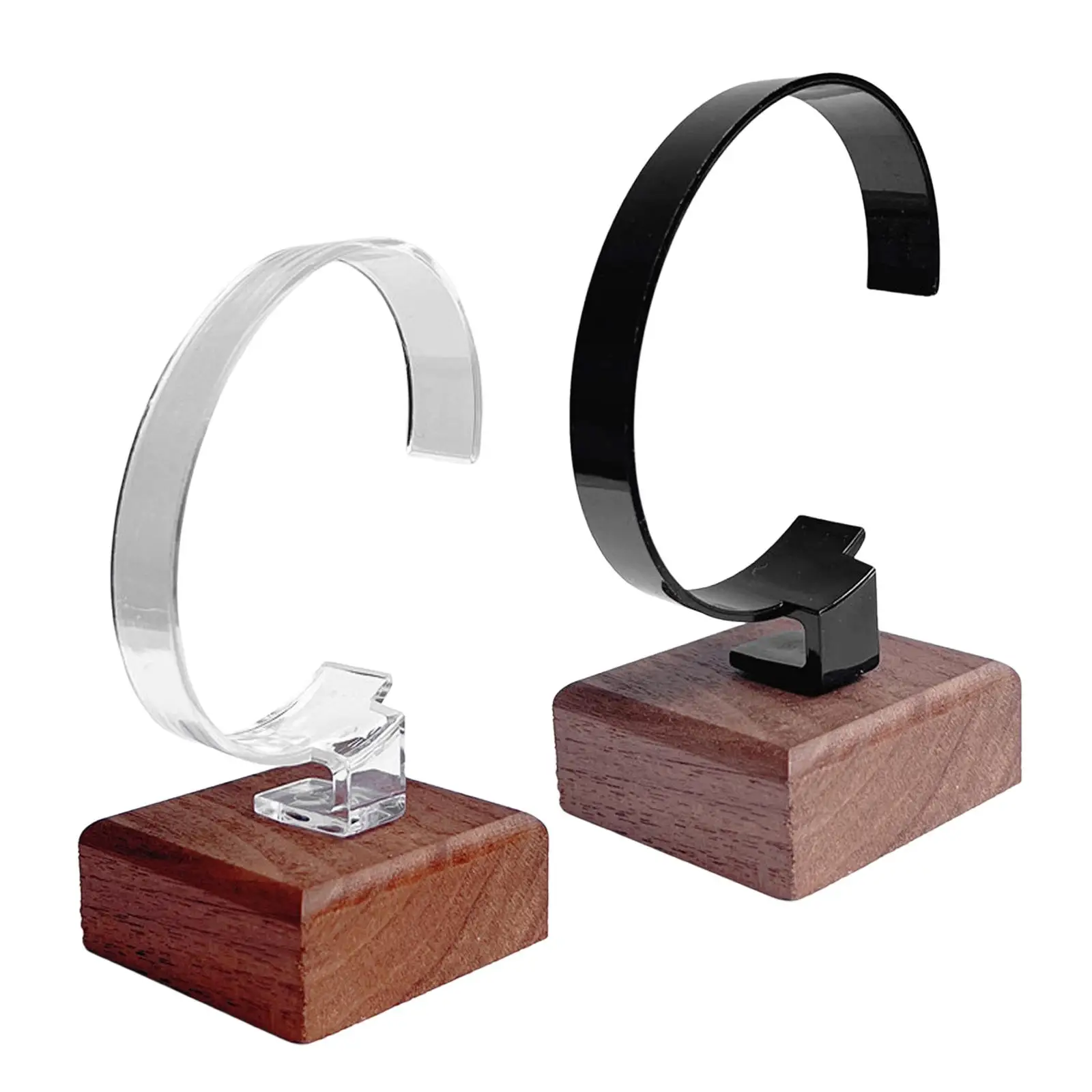 Multifunctional Watch Display Stand Tool Stable Wooden Base Jewelry Bracelet Bangle Display Rack Wrist Watch Holder for Counter