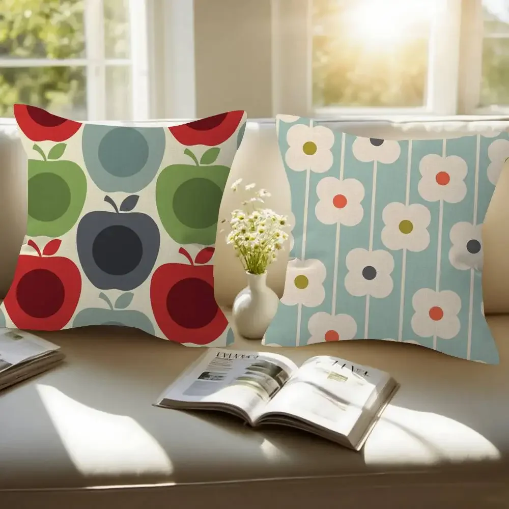 classic brand O-o-orla Kiely Double-sided Printed pillow cover Short plush Suitable living rooms bedrooms throw cushion cover