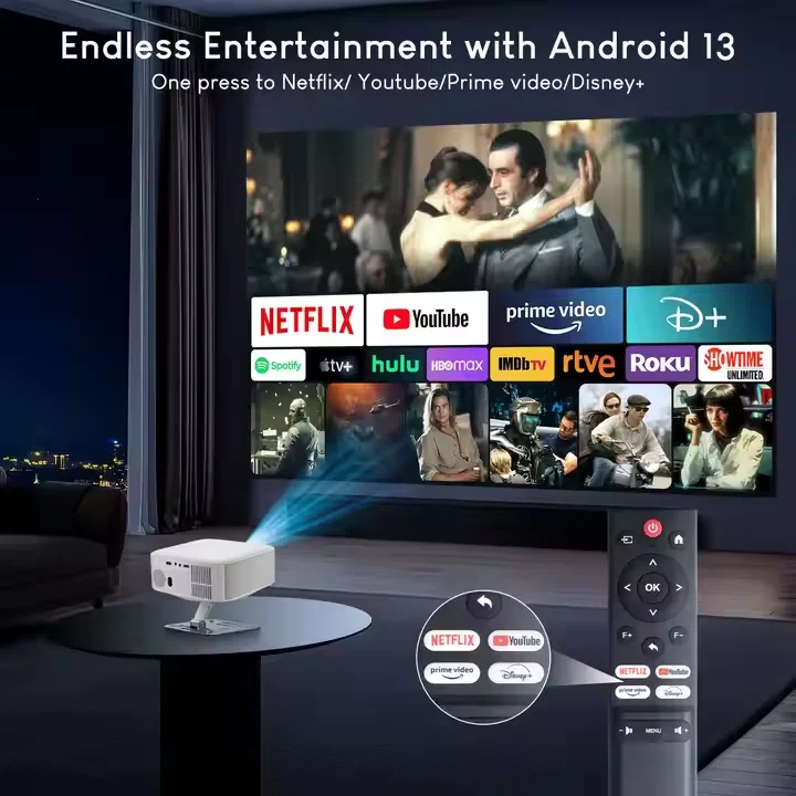 جهاز عرض Salange P92 MAX بتركيز كهربائي Netflix، جهاز عرض ذكي يعمل بنظام Android، جهاز عرض خارجي صغير محمول #3