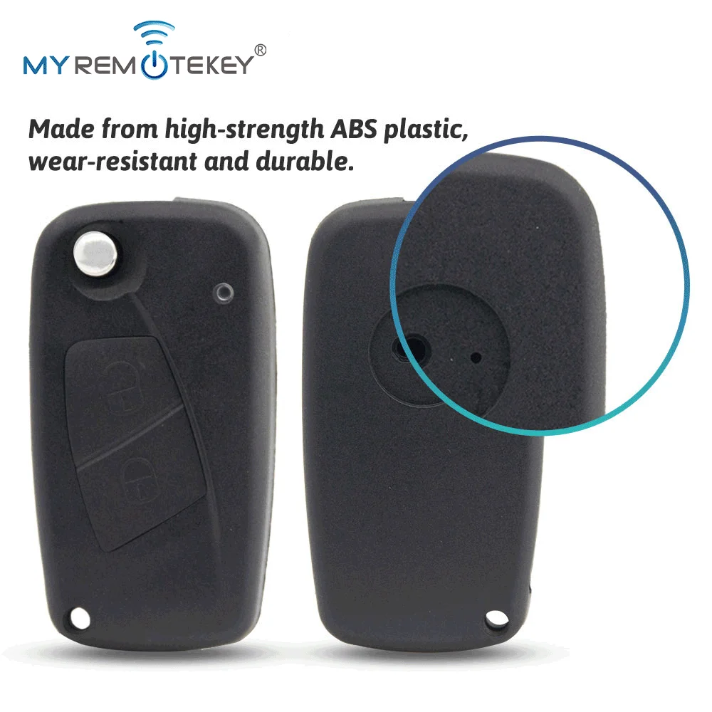 MYREMOTEKEY Klappschlüssel-Gehäuse mit 2/3 Tasten und SIP22-Klinge für Fiat Punto, Ducato, Stilo, Panda, klappbares Schlüsselgehäuse. – Detail 5