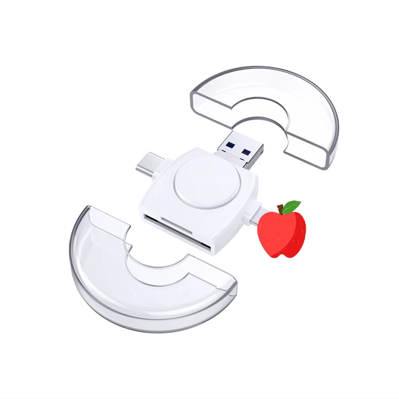 Lector de tarjetas 4 en 1 tipo c, Micro USB, OTG, para IPhone, iPad, Android