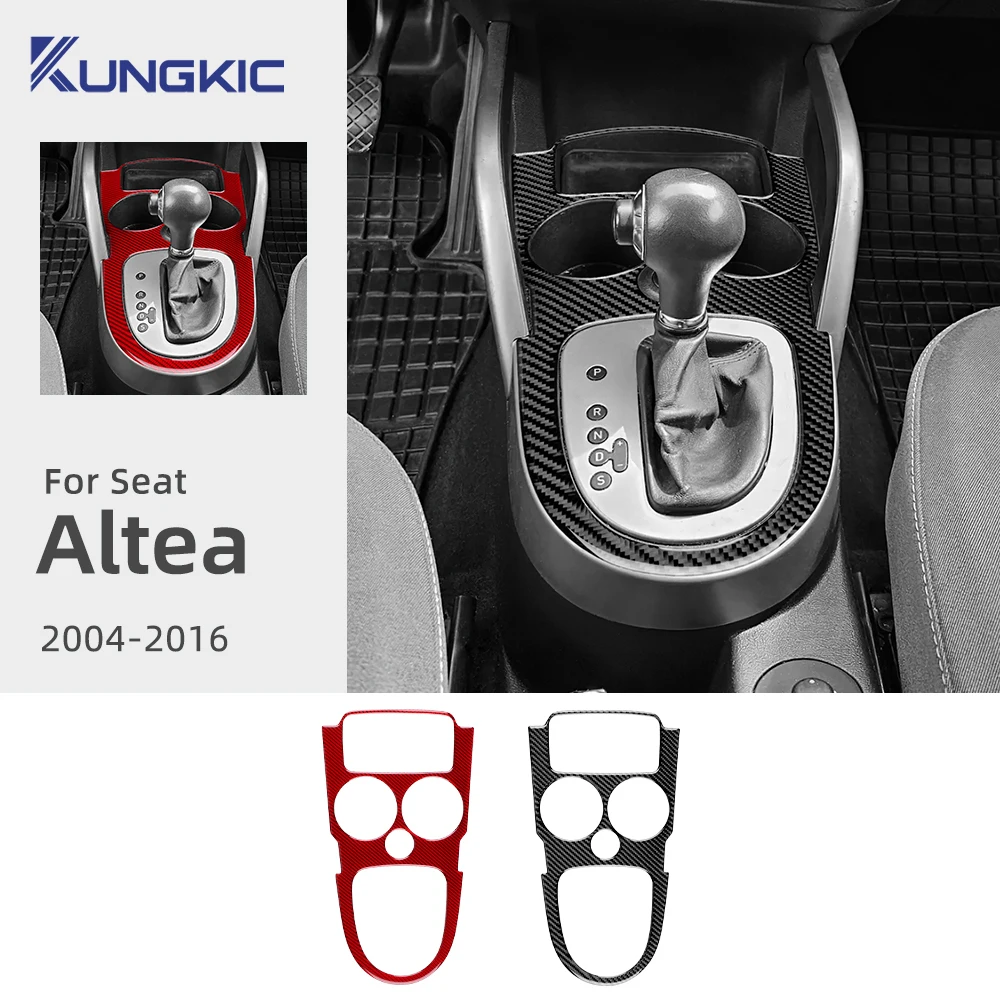 

For Seat Altea 2004-2009 2010 2011 2012 2013 2014 2015 2016 Real Soft Carbon Fiber Sticker LHD RHD Car Gear Shift Frame Panel