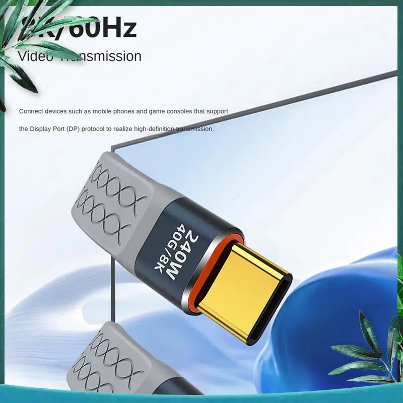 (NEW) USB4 Data Cable 40Gbps USB C To Type C Short Cable PD 240W 8K 60Hz For Thunderbolt 3/4 Iphone 15 Pro Max SSD Power Bank