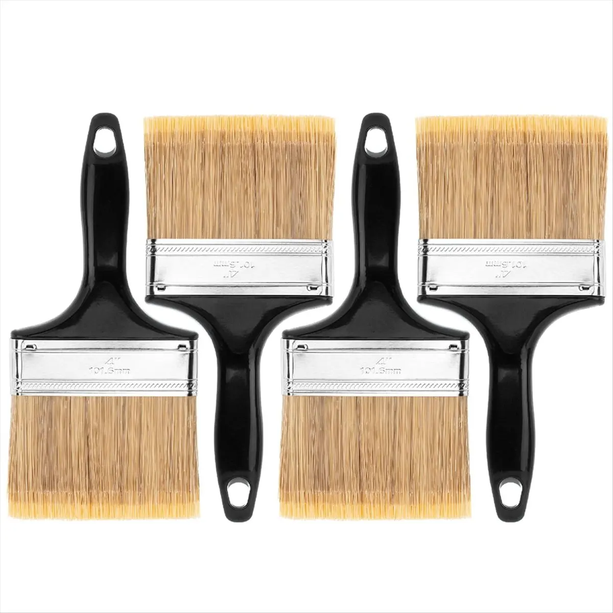 2026 + Paint Brushes, 4-Inch,Flat Paint Brushes for Walls, Furniture Paint Brush Set, Wall Paint Brushes for Painting Walls