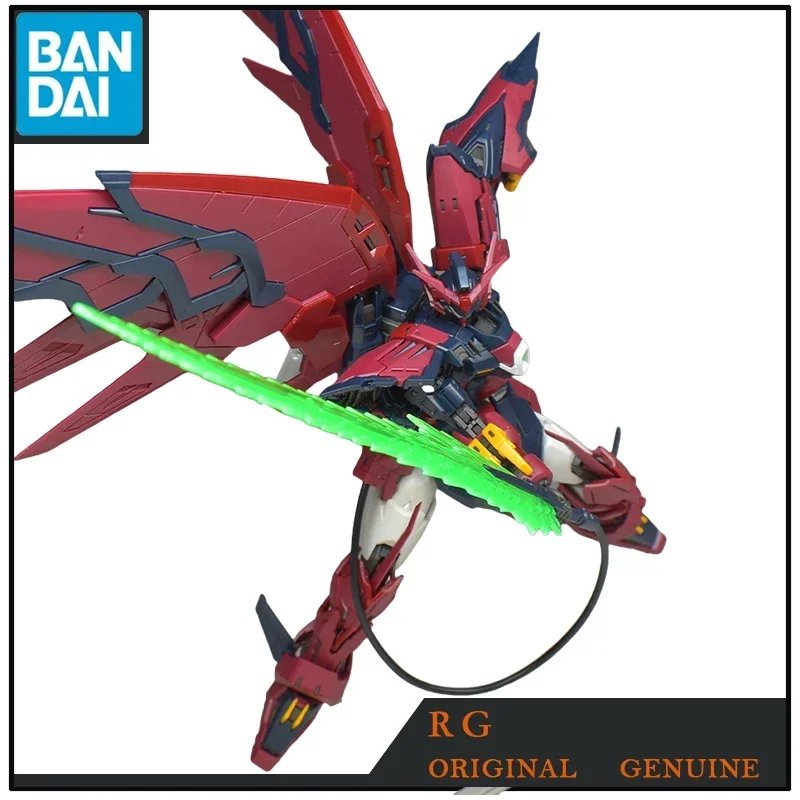 Bandai Original RG GUNDAM EPYON MOBILE SUIT GUNDAM WING OZ-13MS Anime Action Figures Toys for Boys Kids Gift Model Ornaments