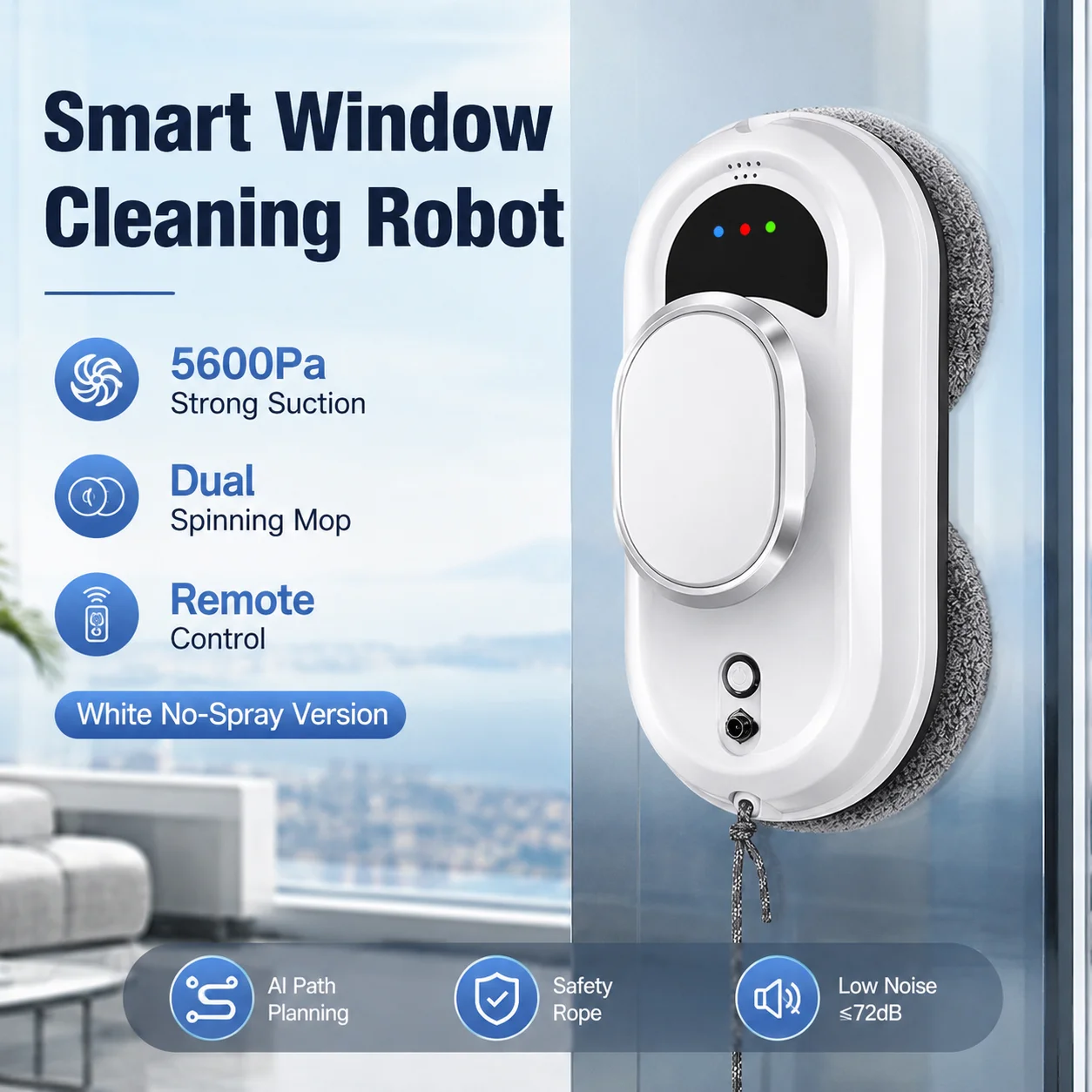 Intelligent Window Cleaning Robot Vacuum Cleaner Robot Window Cleaner Electric Glass Limpiacristales Remote Control for Home