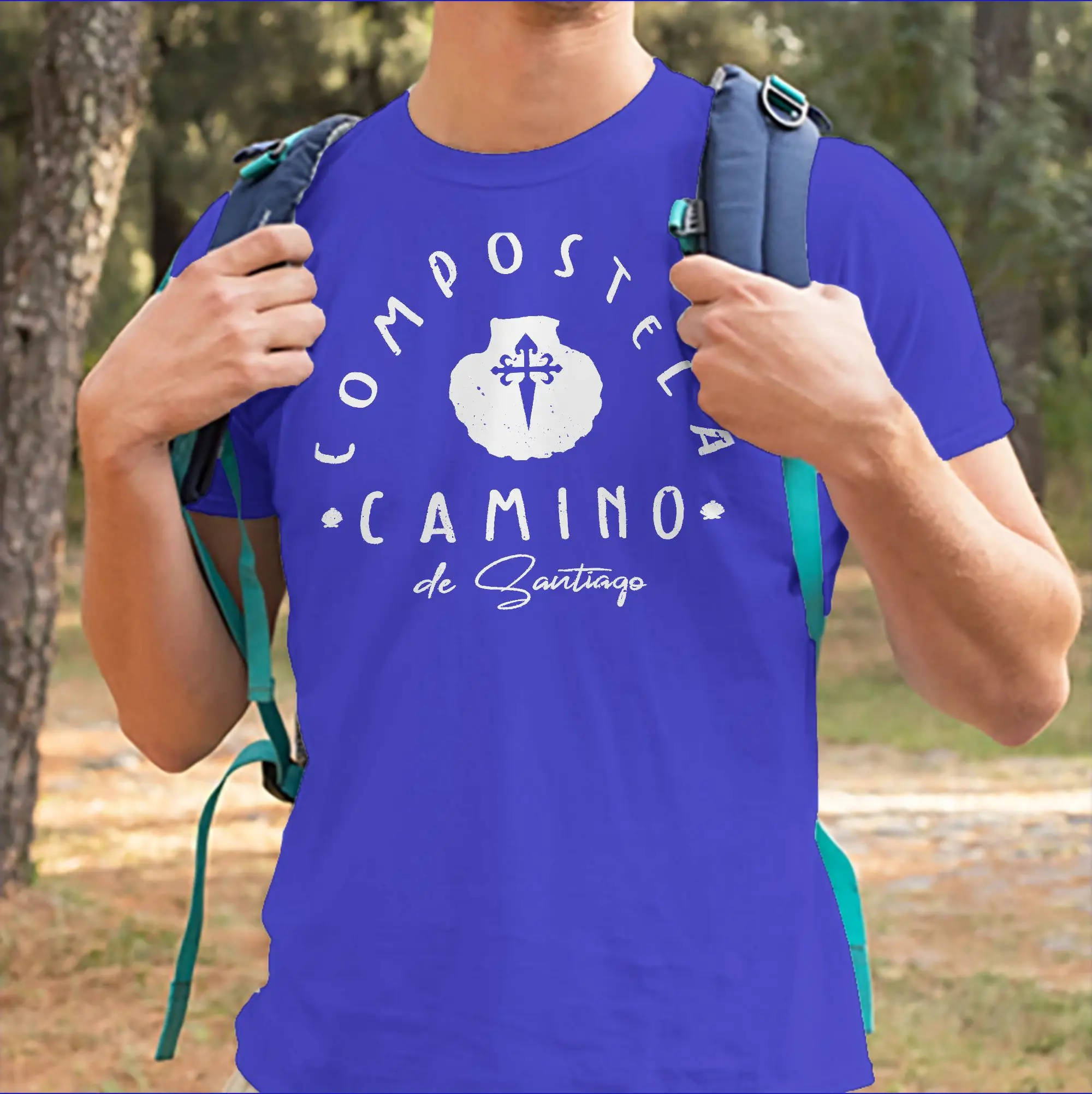 Buen Camino de Santiago Compostela Peregrino T-Shirt Men Women Pure Cotton T Shirts  Short Sleeve Tees Printed Clothing