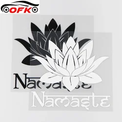 Cartoon Lotus Yoga Meditation Namasle Vinyl Car Sticker Decal Art Decoration  16*15.1CM