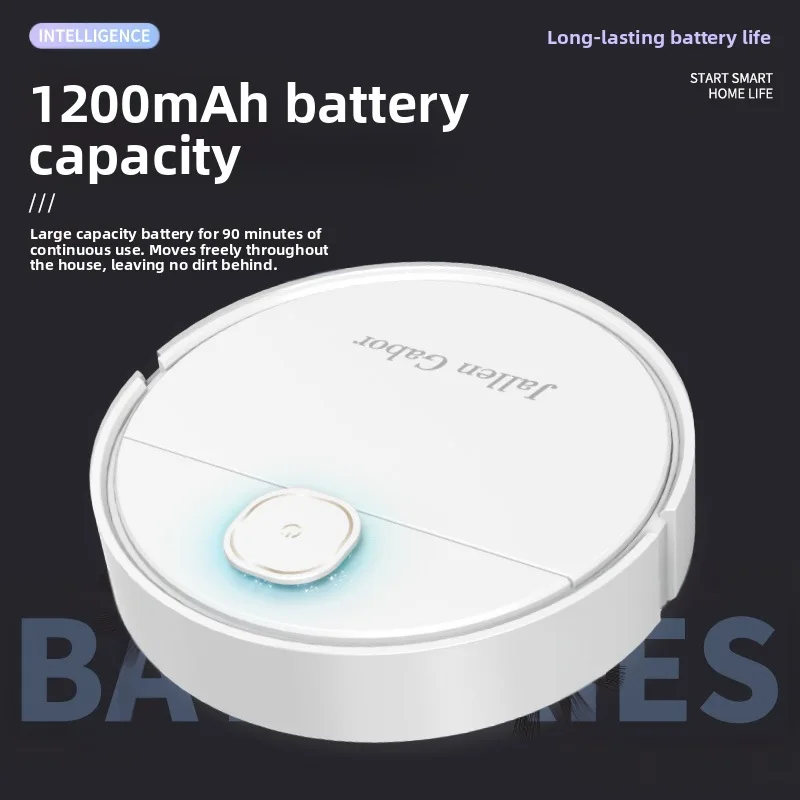 Smart Touch Control Robotic Vacuum Cleaner, Wet and Dry Dual-Use Rechargeable Household Humidifier Spray Cleaning Appliance