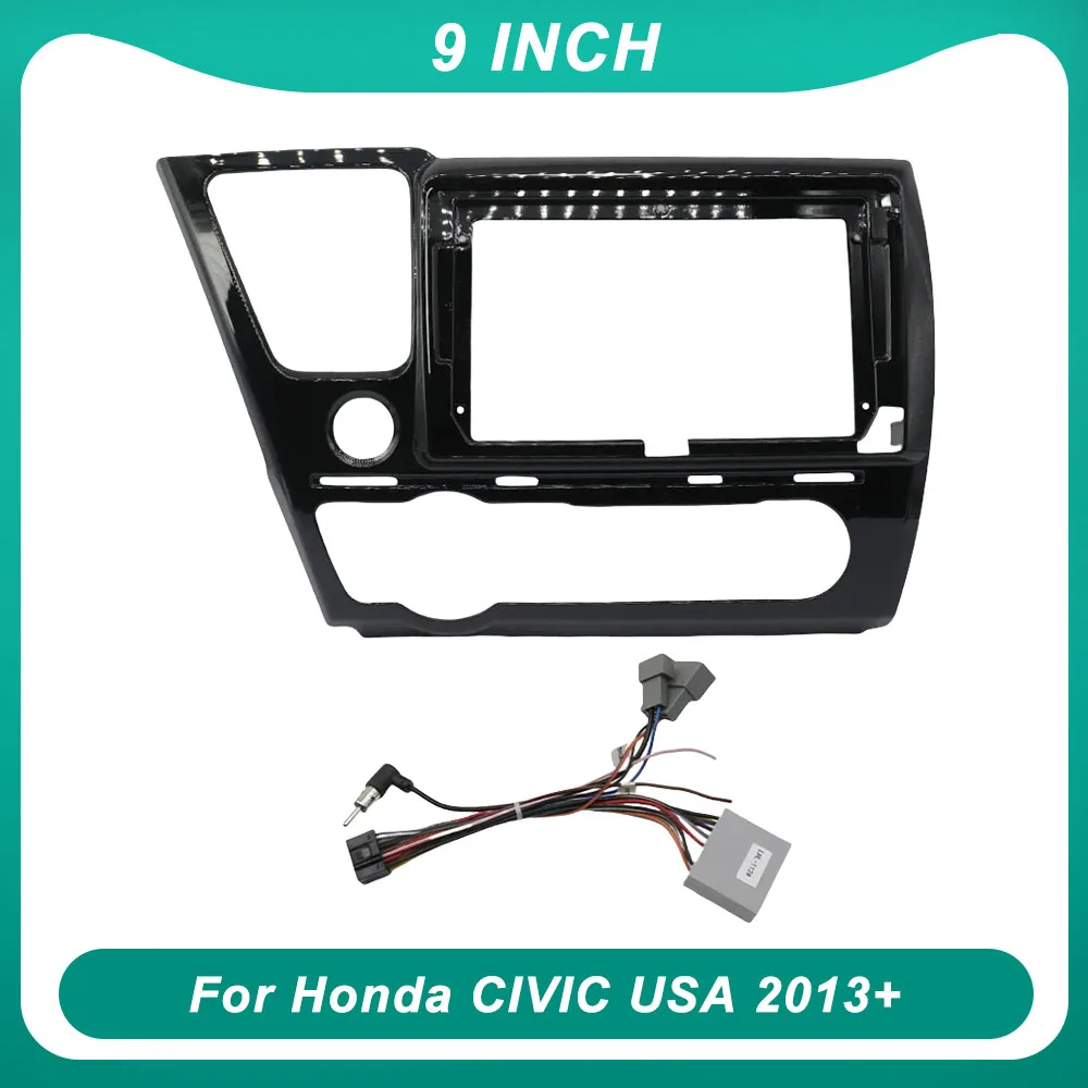 

Для Honda CIVIC USA 2013+ 9-дюймовый автомобильный радиоприемник Android Стерео MP5 GPS-плеер Корпус панели Рамка 2 Din Головное устройство Fascia Dash Cover