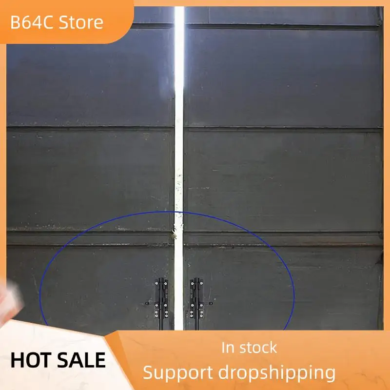 

B64C Heavy Duty Slide Bolt Gate Latch With A Padlock, Horizontal Bolt Latch Floor Latch Hardware And Lockable Black