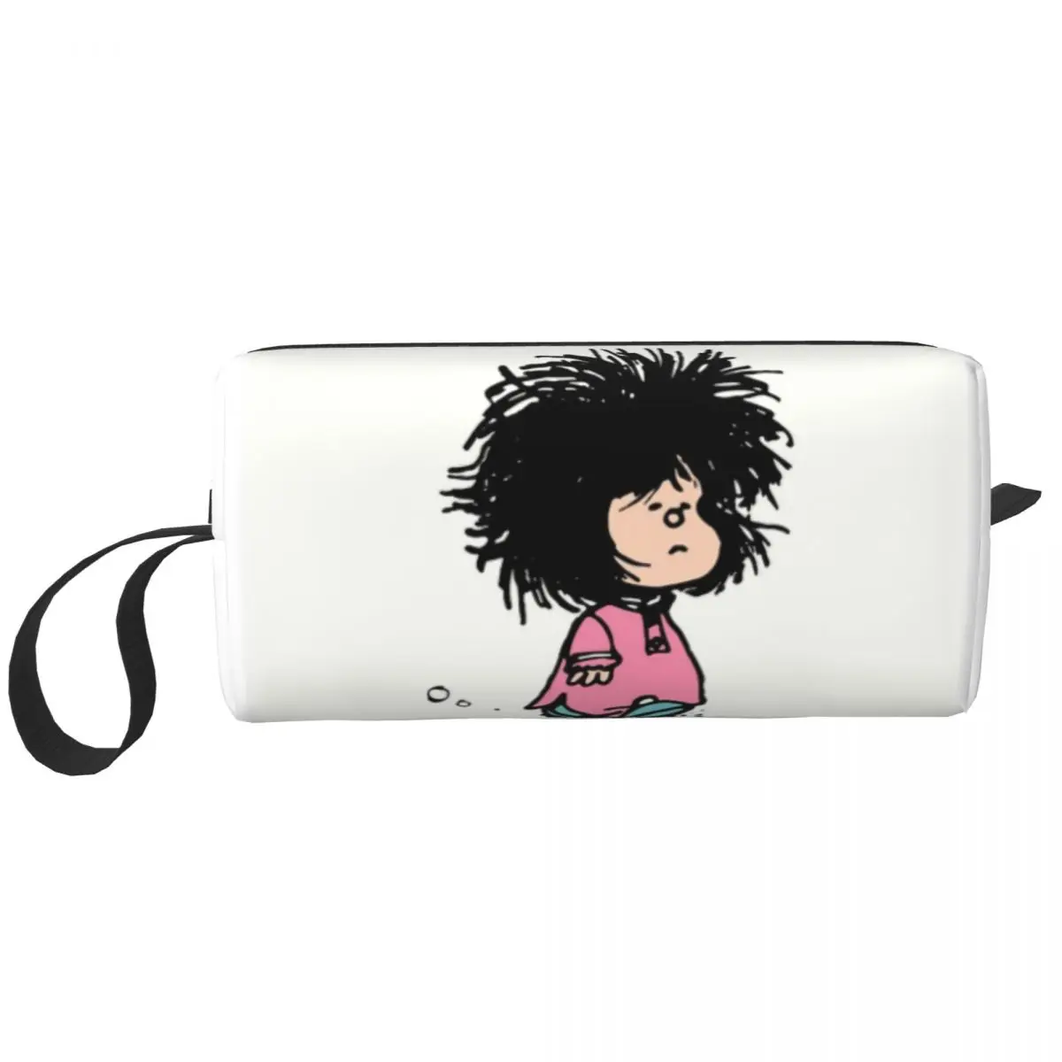 Custom Humor Manga Mafalda Travel Toiletry Bag Women Quino Argentina Cosmetic Makeup Bag Beauty Storage Bags Dopp Kit Box Case