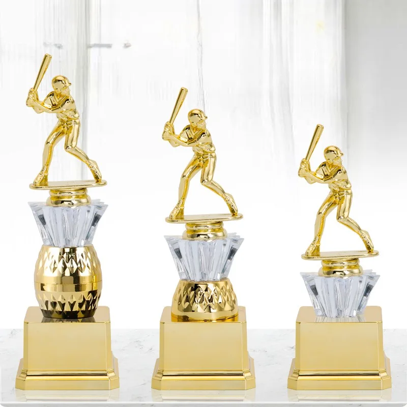 

Baseball game trophies customized batsman Statuette personality plastic trophy wholesale