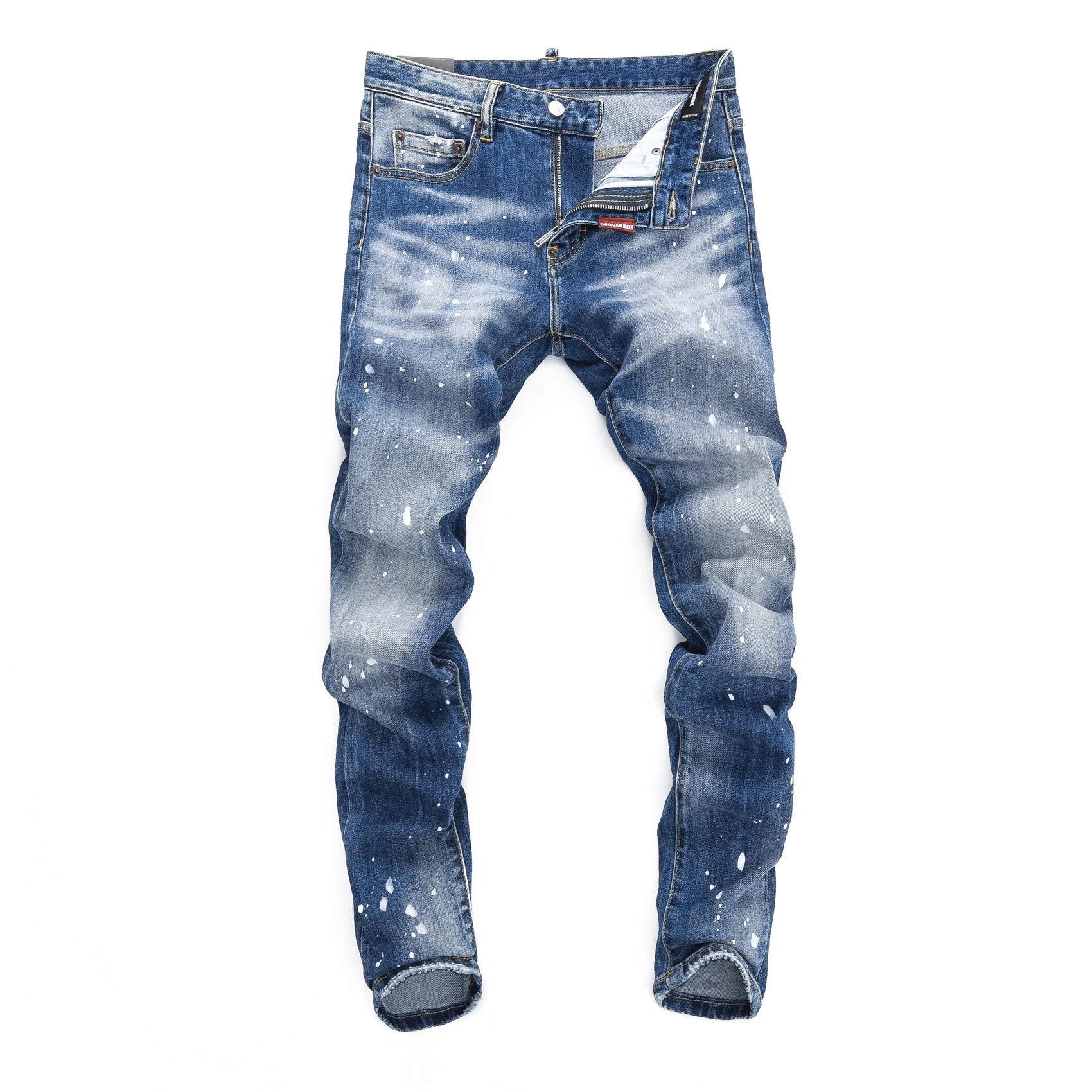 

2024 street high quality hot selling new style D2 men's jeans jeans ripped slim fit motorcycle pants logo design classic mot