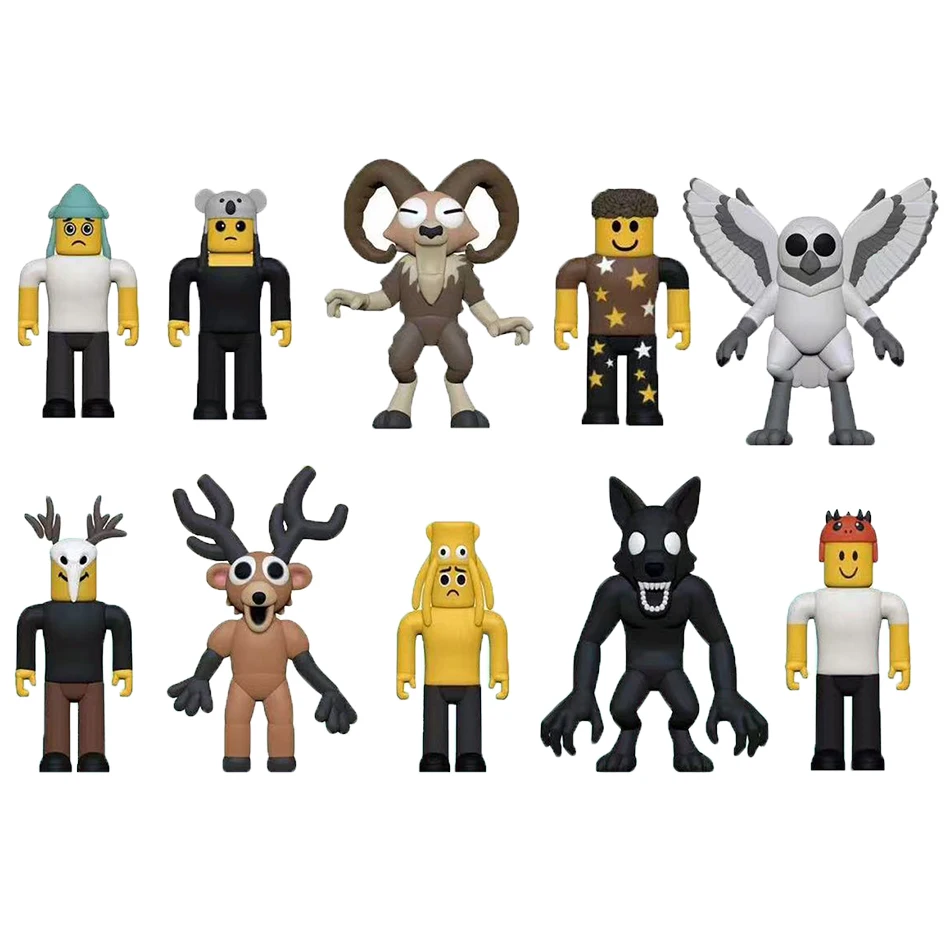 1-24p Nachten in het Bos blind box figuren figuurtjes uil geit wolf hert 99 Nachten in het Bos figuurtje plastic speelgoed cadeau