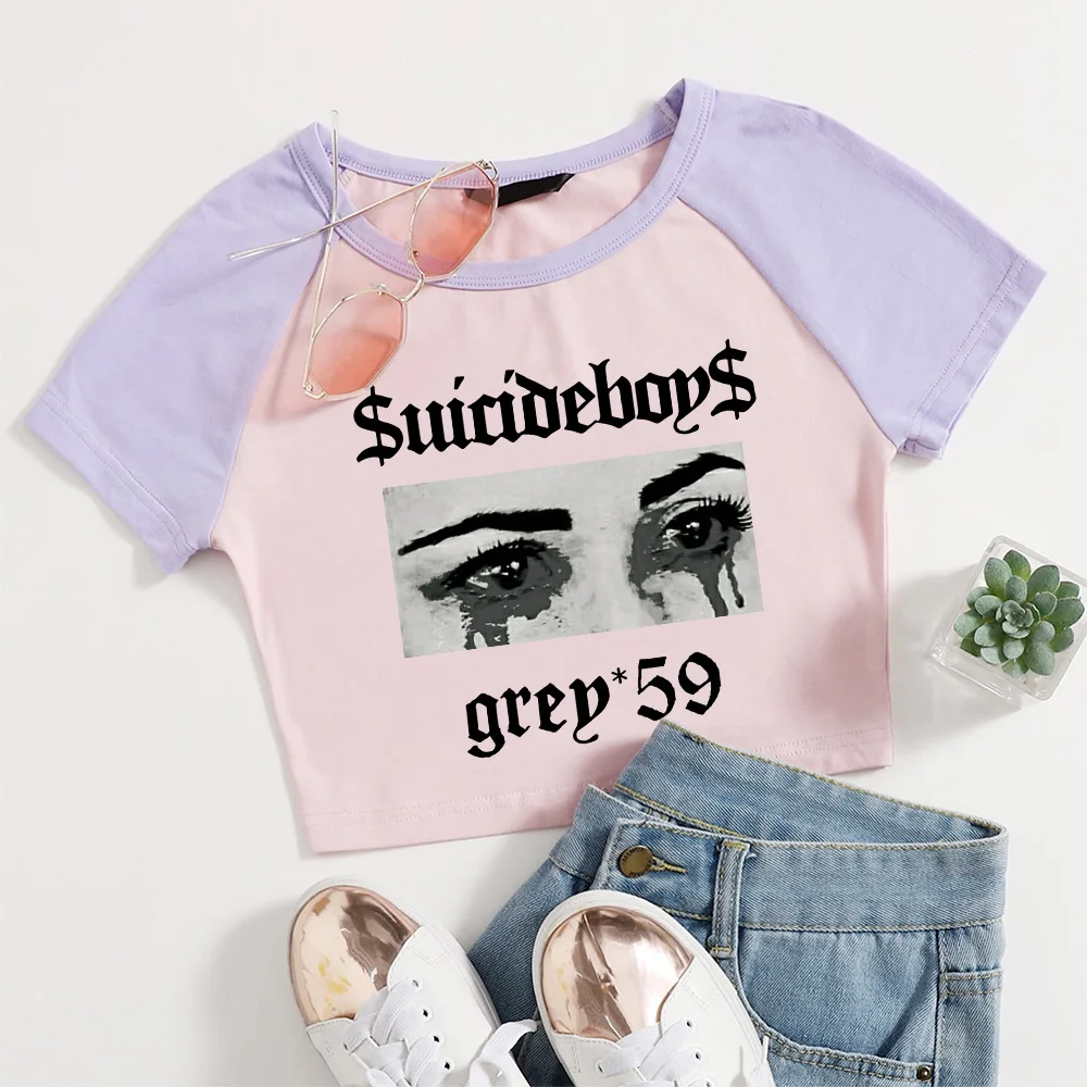 Suicide Boys G-59 T Shirts Streetwear Suicide Boys Merch Vintage Style Graphic Tee Crop Shirt Short Tees Tops Male and Female