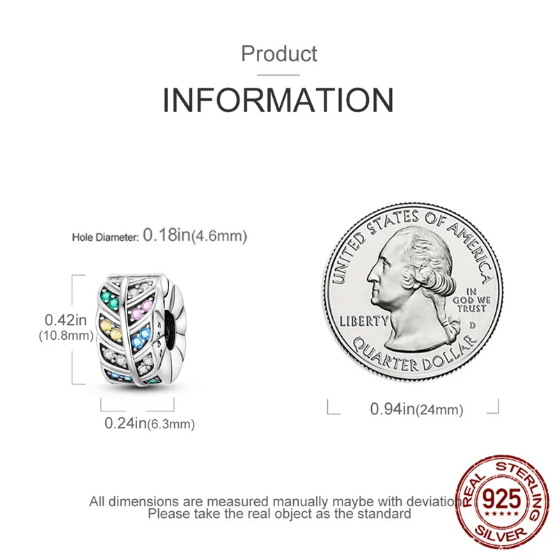 Perles pendentif colorées en argent sterling 925, associées à un bracelet au design original, un cadeau de bijoux DIY pour les femmes.