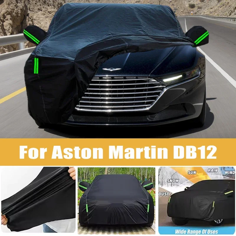 For Aston Martin DB12 Full Car Cover Four Seasons Outdoor Sun Anti UV Rain Snow Dust Protection Oxford Cloth Accessories