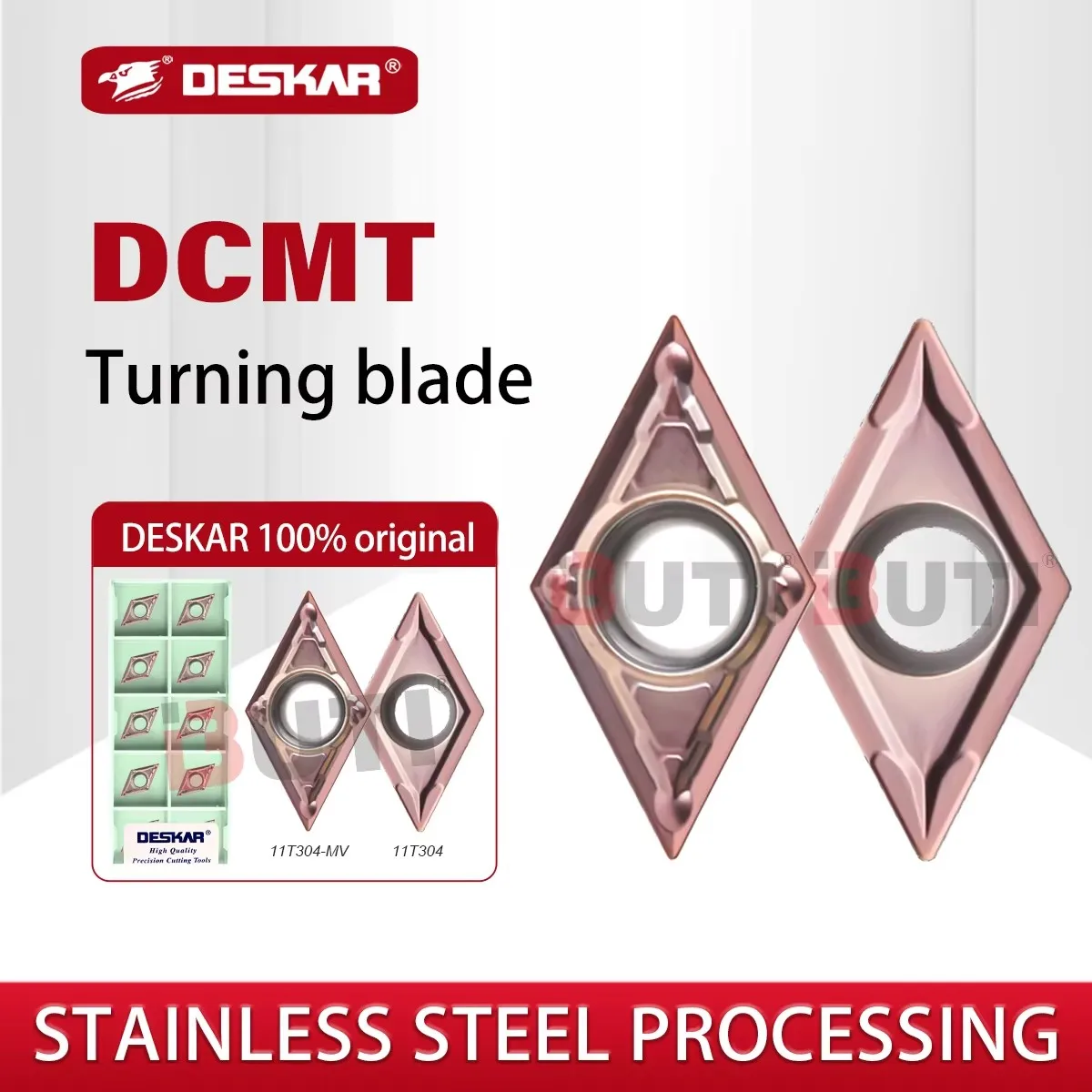 DCMT070204 DCMT11T302-MV Slot type DCMT11T304/08 LF6118 Rhombus Inner Hole Suitable For Stainless Steel DCMT Series Turning Tool